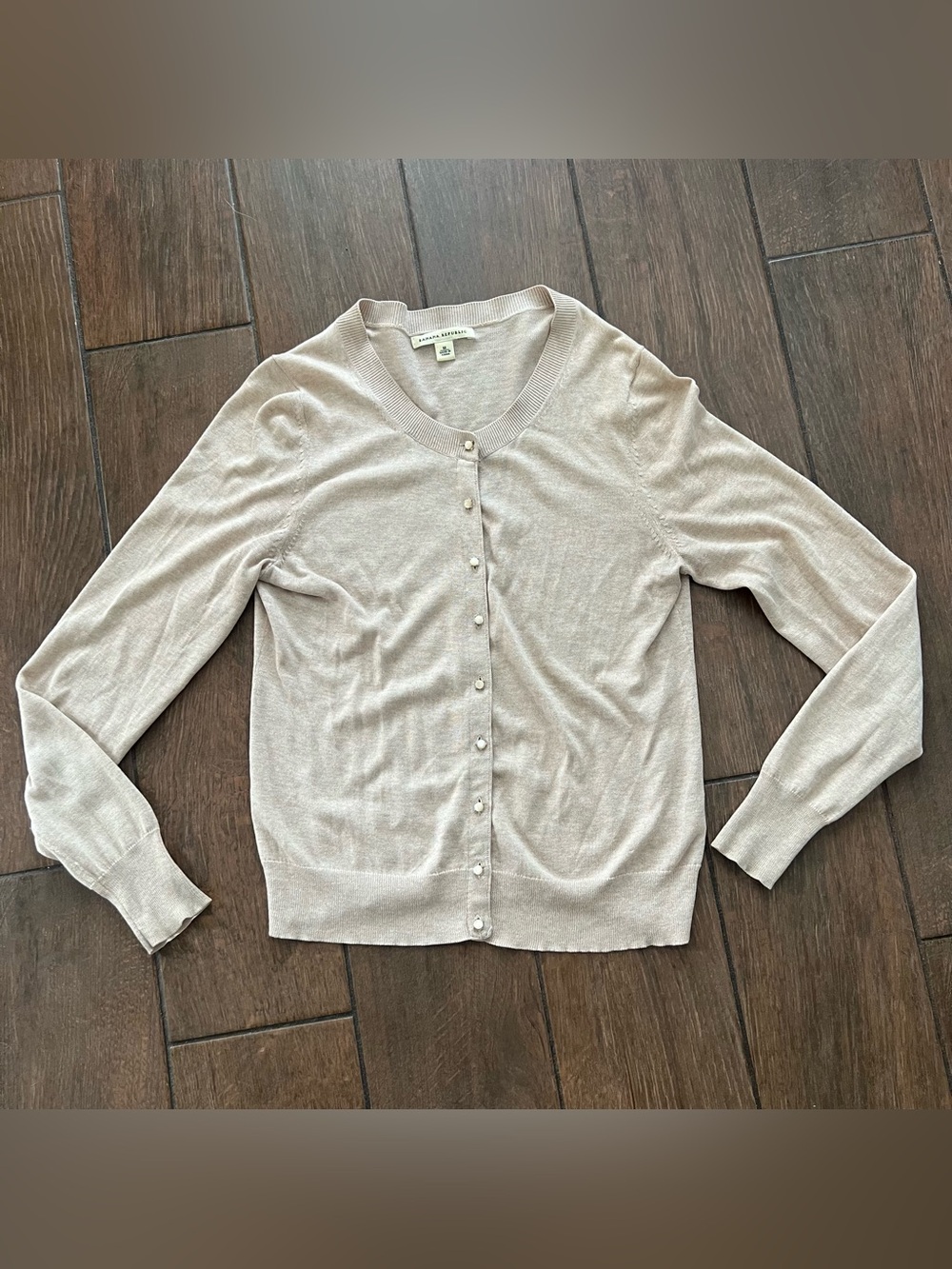 Banana Republic Beige Silk Blend Lightweight Cardigan size M